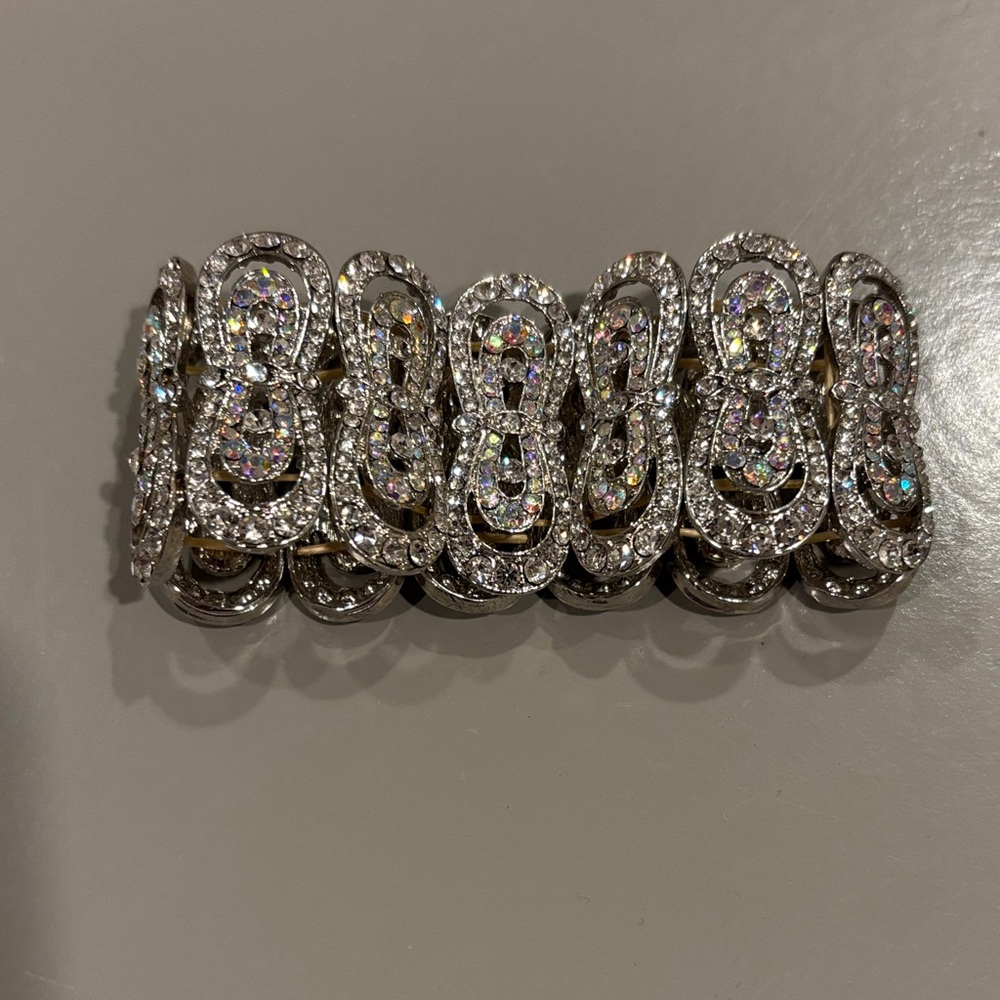 Elegant Silver Crystal Bracelet